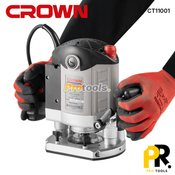 DEFONCEUSE ELECTRIQUE 6.0MM-8.0MM-12.0MM 2100W CROWN | CT11001 آلة الصنفرة وحفر الخدود