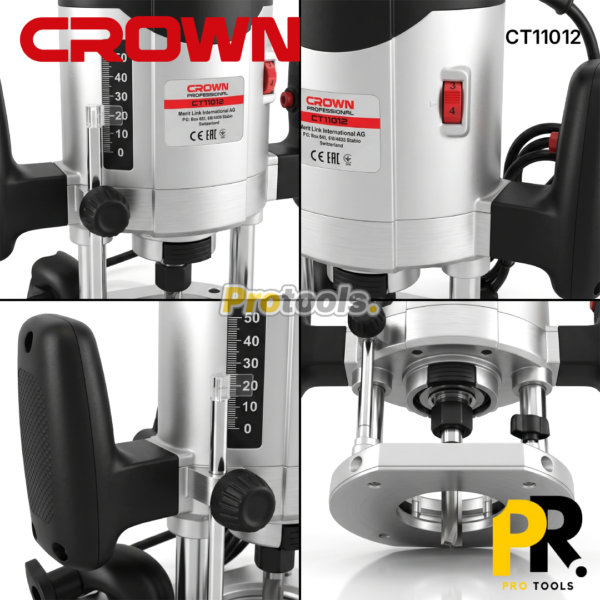 DEFONCEUSE ELECTRIQUE 6.0MM-8.0MM 1050W CROWN | CT11012 آلة الصنفرة وحفر الخدود