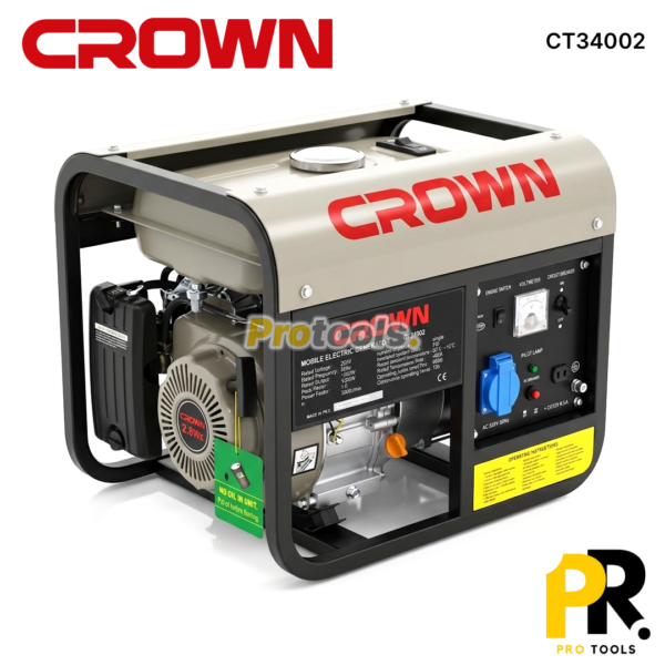 GROUPE ELECTROGENE ESSENCE 1200W 1.2KVA CROWN | CT34002 مولد كهربائي بنزين