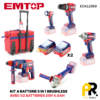 KIT 5PCS IN 1 A BATTERIE 20V 4.0AH BRUSHLESS EMTOP | ECKL2059 طقم أدوات اللاسلكي