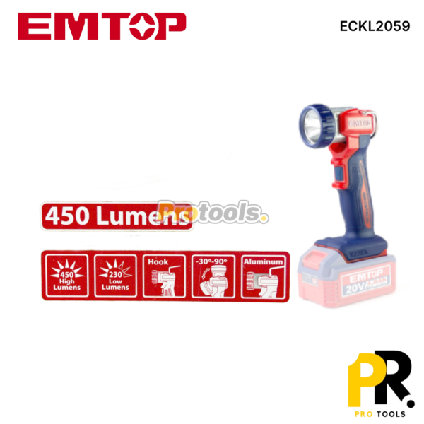 KIT 5PCS IN 1 A BATTERIE 20V 4.0AH BRUSHLESS EMTOP | ECKL2059 طقم أدوات اللاسلكي