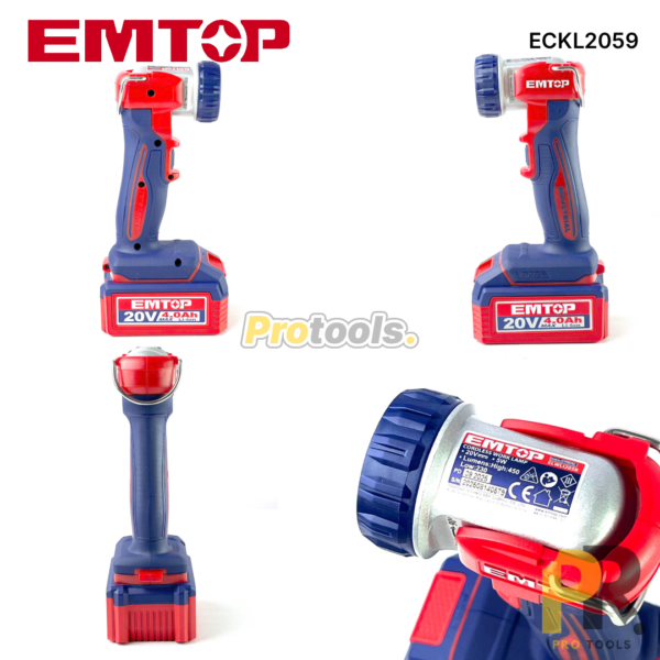 KIT 5PCS IN 1 A BATTERIE 20V 4.0AH BRUSHLESS EMTOP | ECKL2059 طقم أدوات اللاسلكي