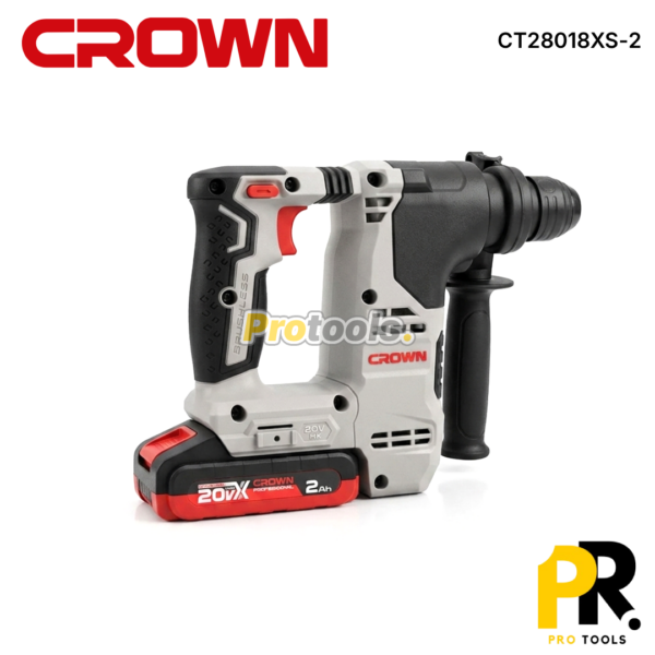 MARTEAU PERFORATEUR A BATTERIE 20V 2.0AH BRUSHLESS CROWN | CT28018XS-2 BMC مطرقة الحفر اللاسلكية