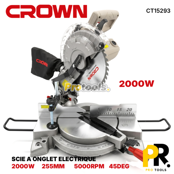 SCIEAONGLETELECTRIQUE255MM2000WCROWN_CT152931PROTOOLS.png SCIE A ONGLET ELECTRIQUE 255MM 2000W CROWN | CT15293 منشار كهربائي