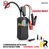 COMPRESSEUR AUTO AVEC BOOSTER BATTERIE 10000MAH HDPRO [HD25122] جهاز نفخ متعدد الوظائف