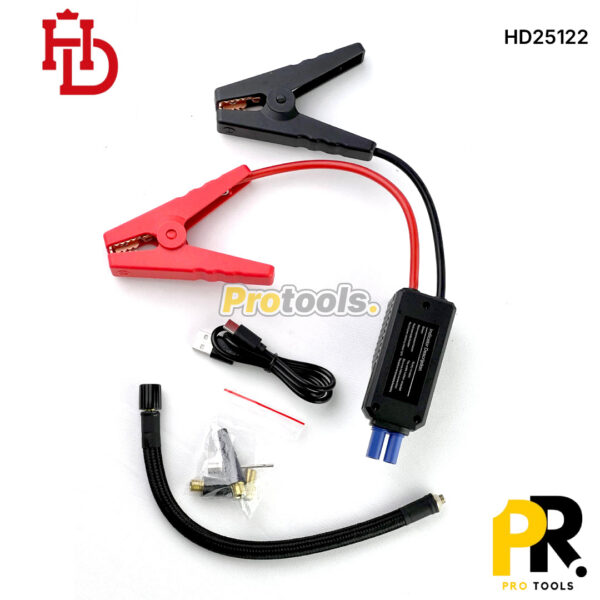 COMPRESSEUR AUTO AVEC BOOSTER BATTERIE 10000MAH HDPRO [HD25122] جهاز نفخ متعدد الوظائف