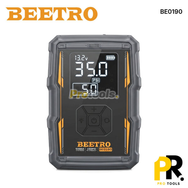 COMPRESSEUR AUTO AVEC BOOSTER BATTERIE 27000MAH BEETRO [BE0190] جهاز نفخ متعدد الوظائف