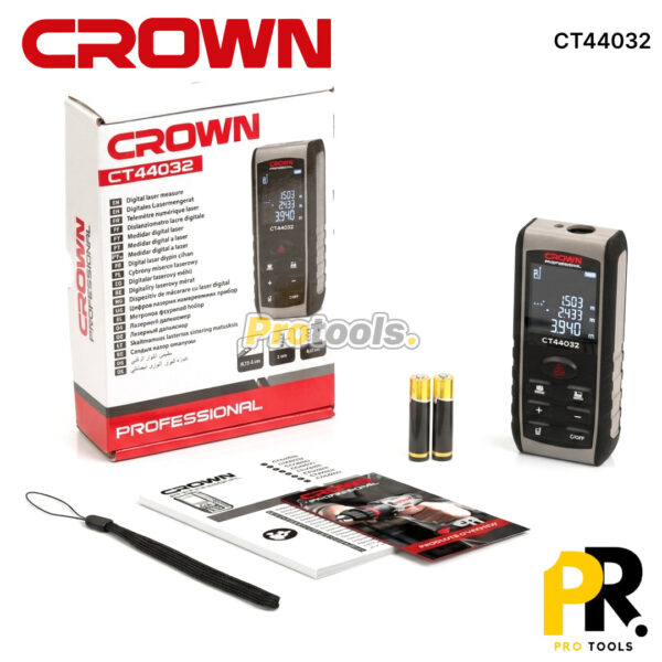 TELEMETRE LASER 40M 1.5V CROWN [CT44032] جهاز قياس المسافات بالليزر