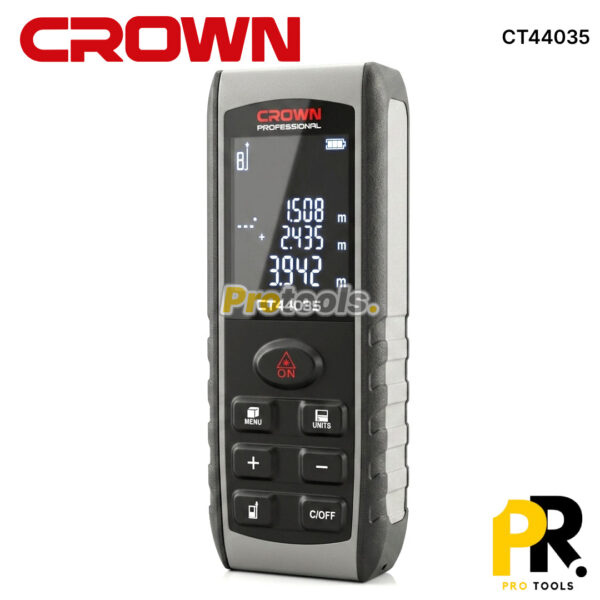 TELEMETRE LASER 100M 1.5V CROWN [CT44035] جهاز قياس المسافات بالليزر