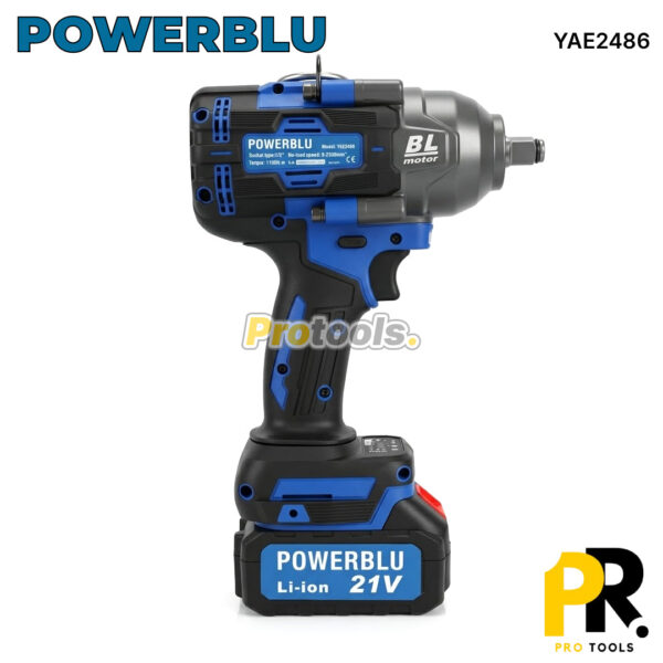 CLE A CHOC A BATTERIE 21V 4.0AH 1100N.M BRUSHLESS POWERBLU [YAE2486] فتاح صدمات لاسلكي