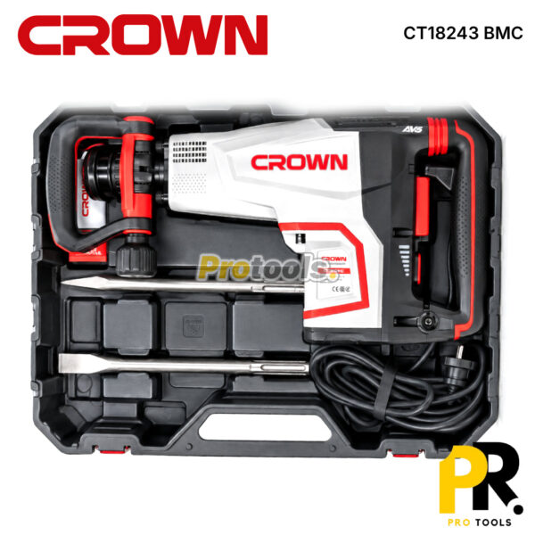 MARTEAU PIQUEUR ELECTRIQUE 1350W SDS-MAX BRUSHLESS CROWN [CT18243] مطرقة التكسير