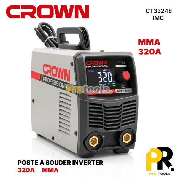 POSTE A SOUDER INVERTER MMA 320A CROWN [CT33248] ماكينة لحام كهربائية