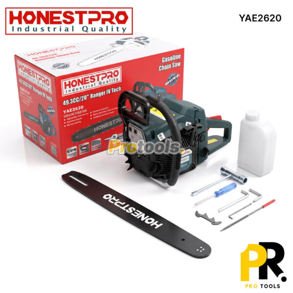 SCIE A CHAINE ESSENCE 20P 50CM 2200W HONESTPRO [YAE2620] منشار الخشب بالبنزين
